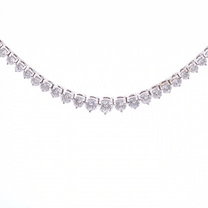 14.92ct Round Lab Necklace in 10k WG