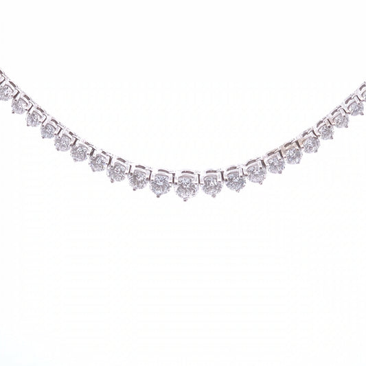 14.92ct Round Lab Necklace in 10k WG