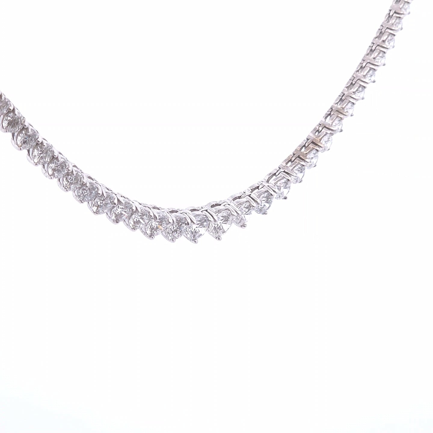 14.92ct Round Lab Necklace in 10k WG