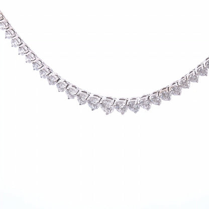 14.92ct Round Lab Necklace in 10k WG