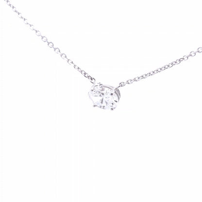 1.24ct Lab Oval Diamond Solitaire Pendant in 14k WG