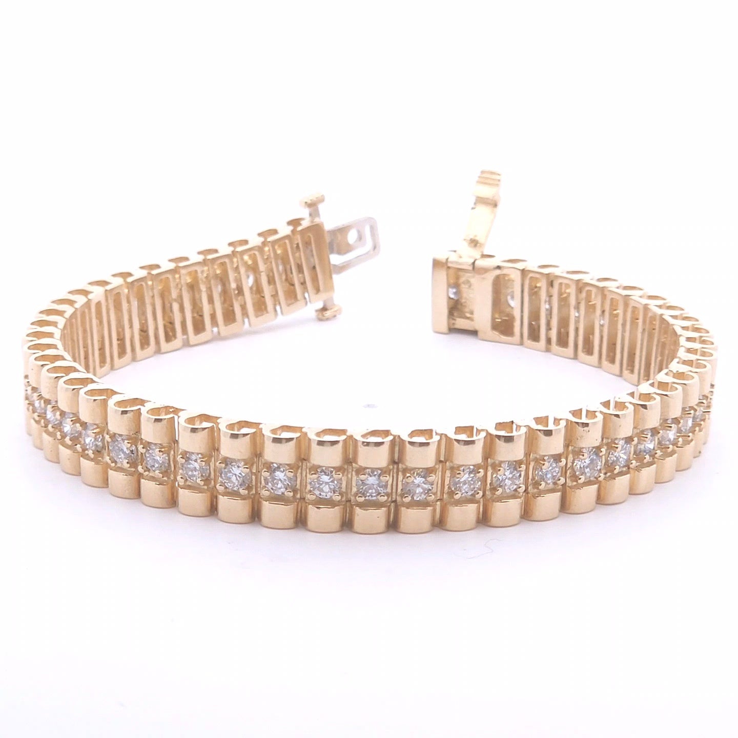 8.12ct Lab Diamond Tennis Bracelet in 14k YG