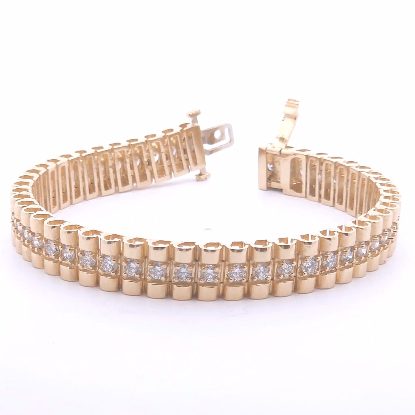 8.12ct Lab Diamond Tennis Bracelet in 14k YG