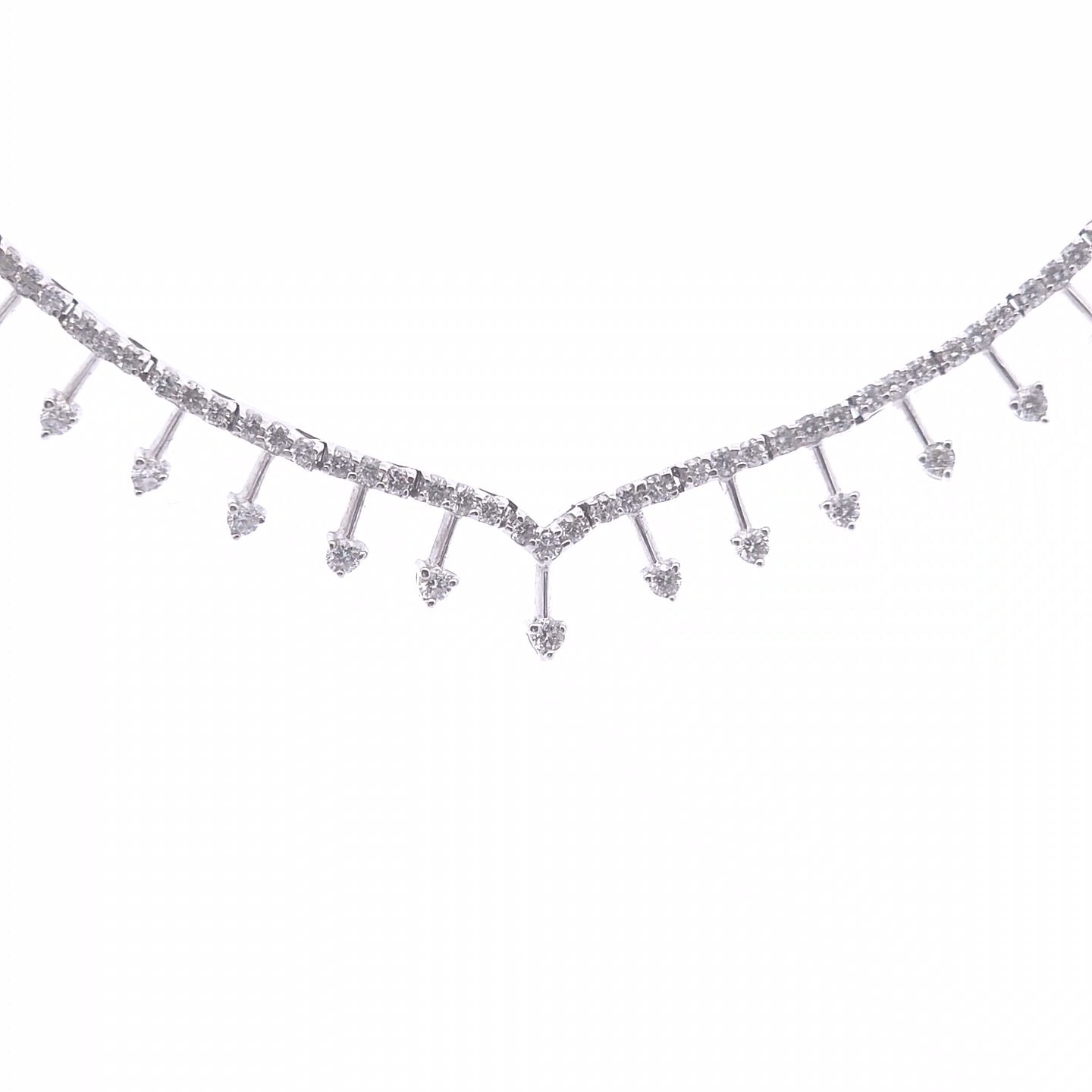 3.12ct Lab Diamond Fashion Neclace in 14k WG