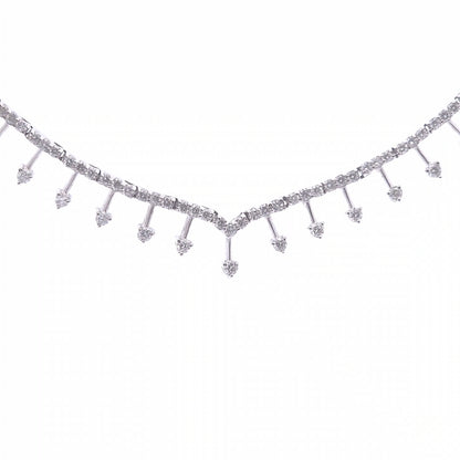 3.12ct Lab Diamond Fashion Neclace in 14k WG