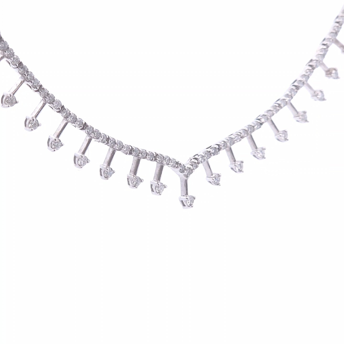 3.12ct Lab Diamond Fashion Neclace in 14k WG