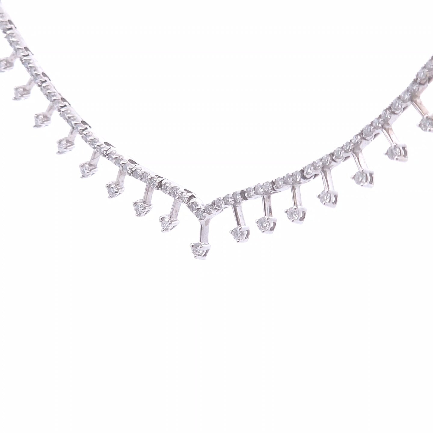 3.12ct Lab Diamond Fashion Neclace in 14k WG