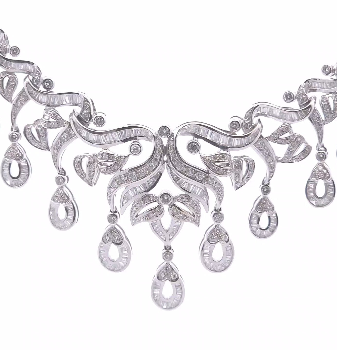 5.92ct Fancy Necklace in 18k White Gold