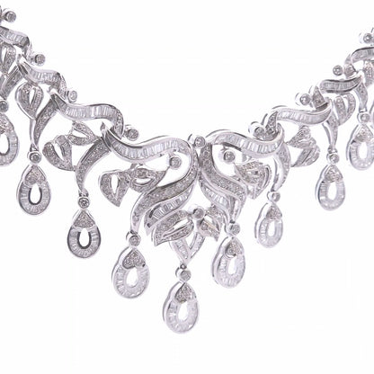 5.92ct Fancy Necklace in 18k White Gold