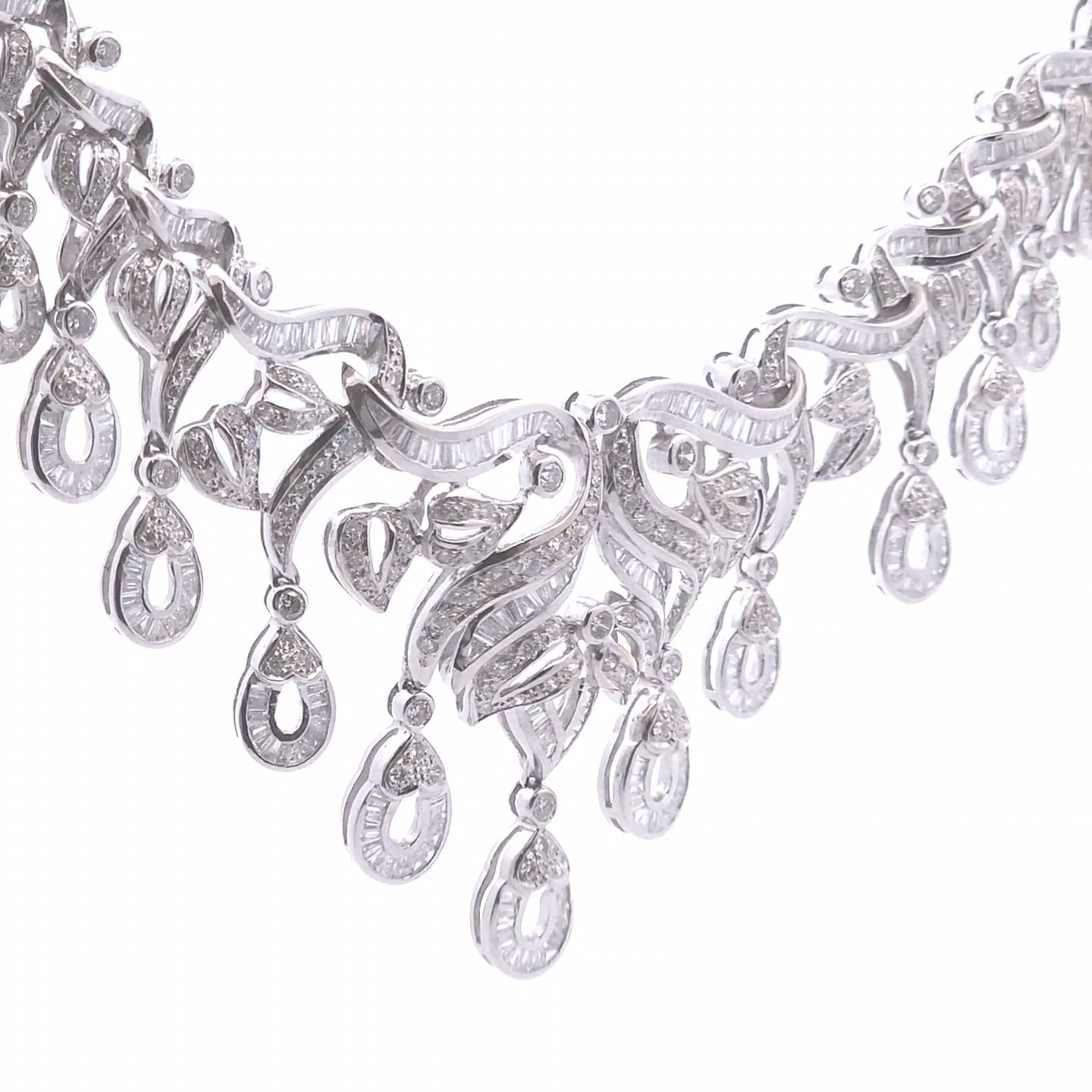 5.92ct Fancy Necklace in 18k White Gold