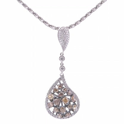 2.93ct Fancy Diamond Pendant in 14k WG