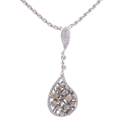 2.93ct Fancy Diamond Pendant in 14k WG