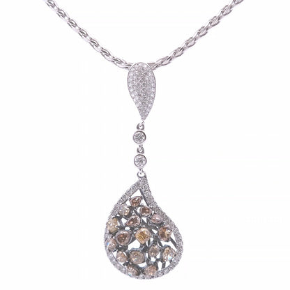 2.93ct Fancy Diamond Pendant in 14k WG