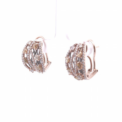 2.82ct Fancy Diamond Earrings in YG