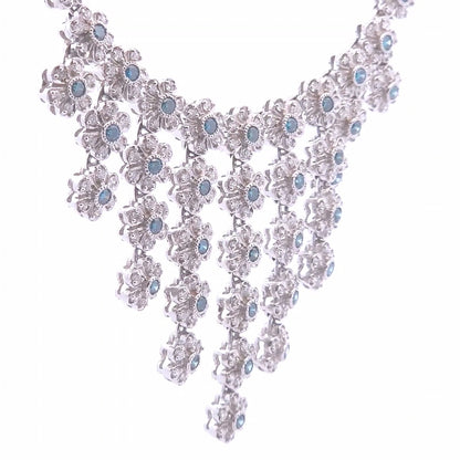 7ct Fancy Diamond Necklace in 14k White Gold