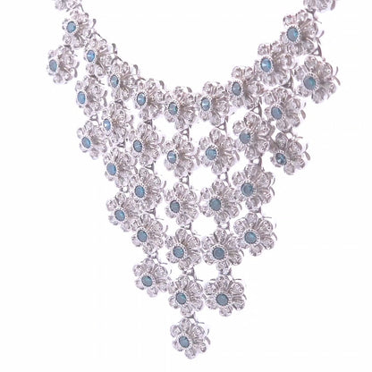 7ct Fancy Diamond Necklace in 14k White Gold