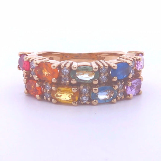 2.77ct Oval Sapphire Ring in 10k Gold