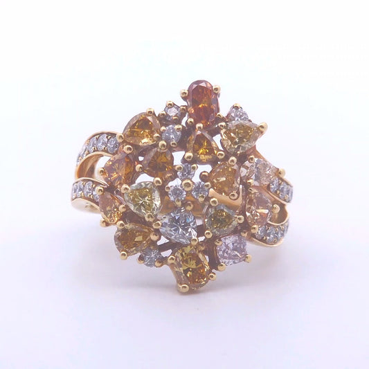 2.58ct Fancy Diamond Ring in 18k Gold
