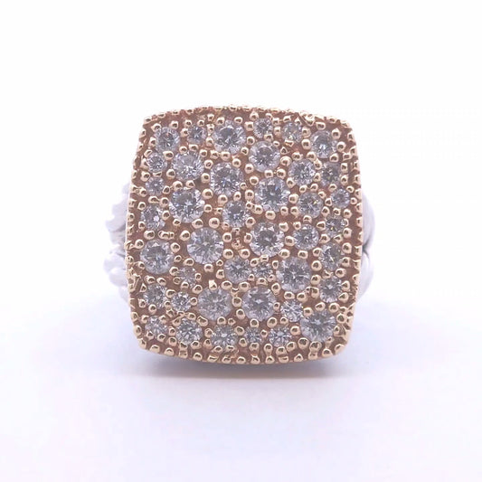1½ct Round Diamond Cluster Ring in 14k Gold