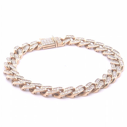 3 1/2ct Round Diamond Bracelet in 14k Yellow Gold