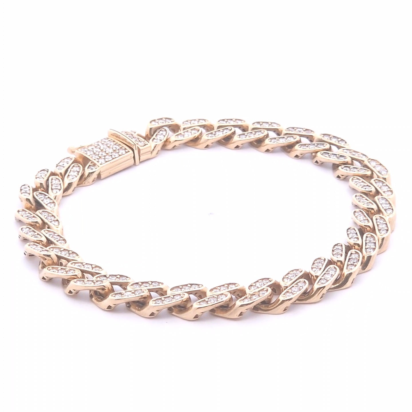 3 1/2ct Round Diamond Bracelet in 14k Yellow Gold