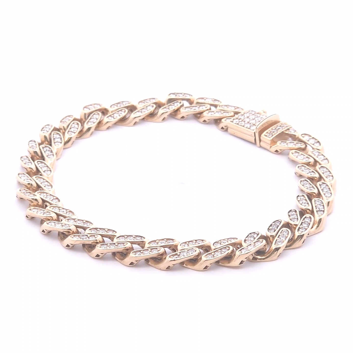 3 1/2ct Round Diamond Bracelet in 14k Yellow Gold