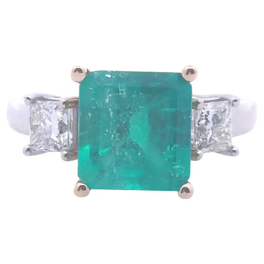 3 3/4 Carat Emerald Ring In 14k Gold