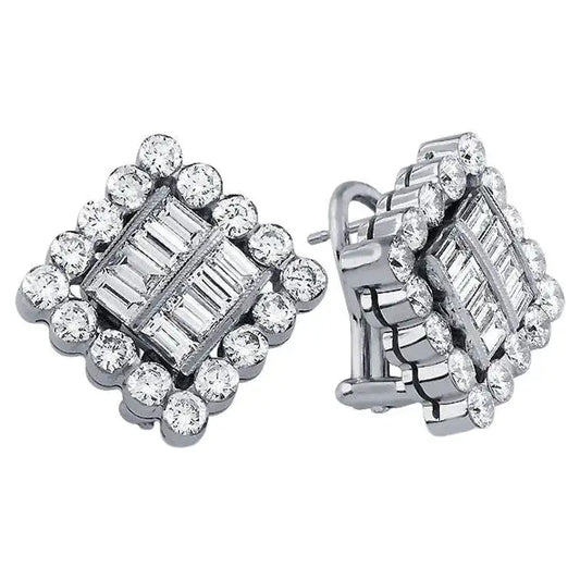 4 Carat Diamond Earrings in 18k Gold