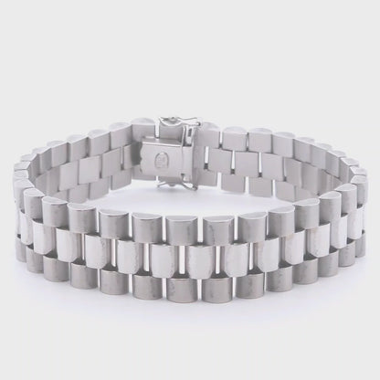 Mens Bracelet in 14k White Gold