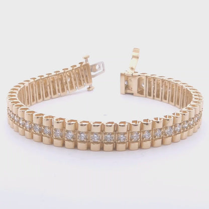 8.12ct Lab Diamond Tennis Bracelet in 14k YG