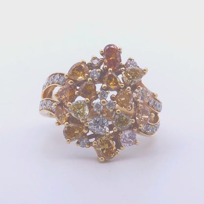 2.58ct Fancy Diamond Ring in 18k Gold